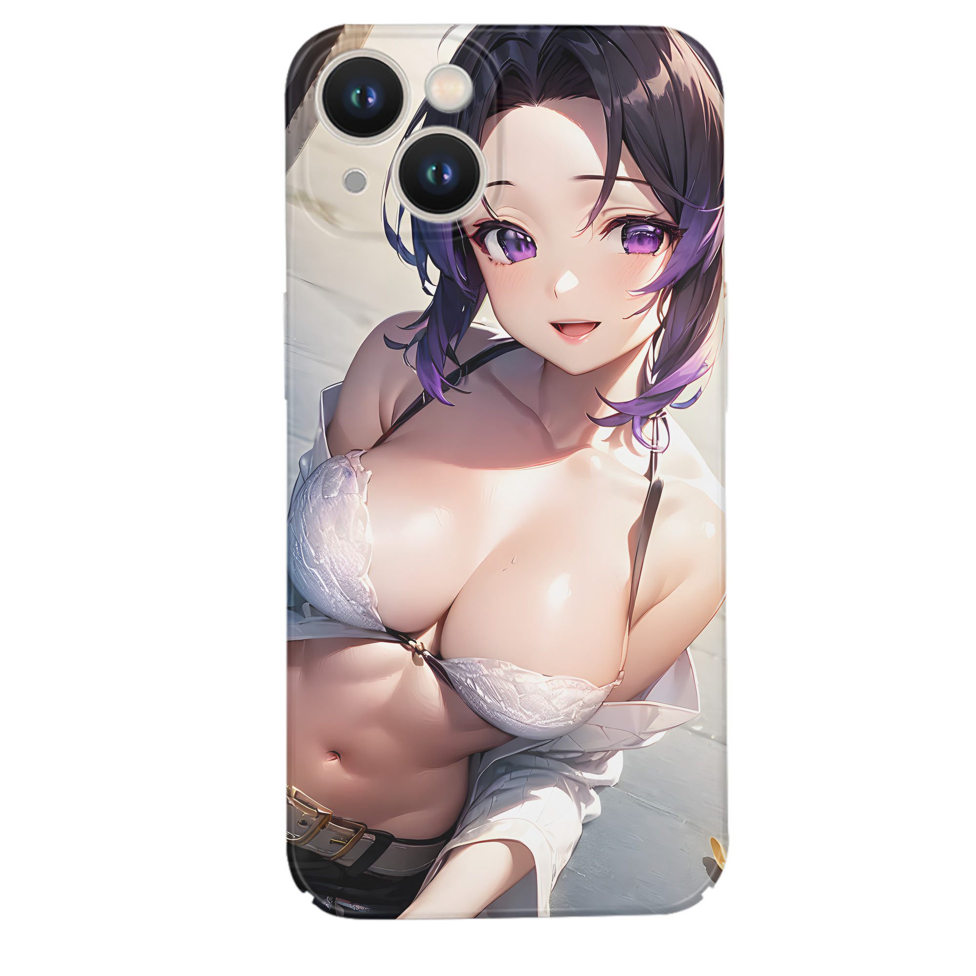 （画像用） 鬼滅の刃（きめつのやいば）蟲柱-胡蝶 しのぶ／こちょう しのぶ Kochou Shinobu 【iPhone 14シリーズ対応】ハードケース